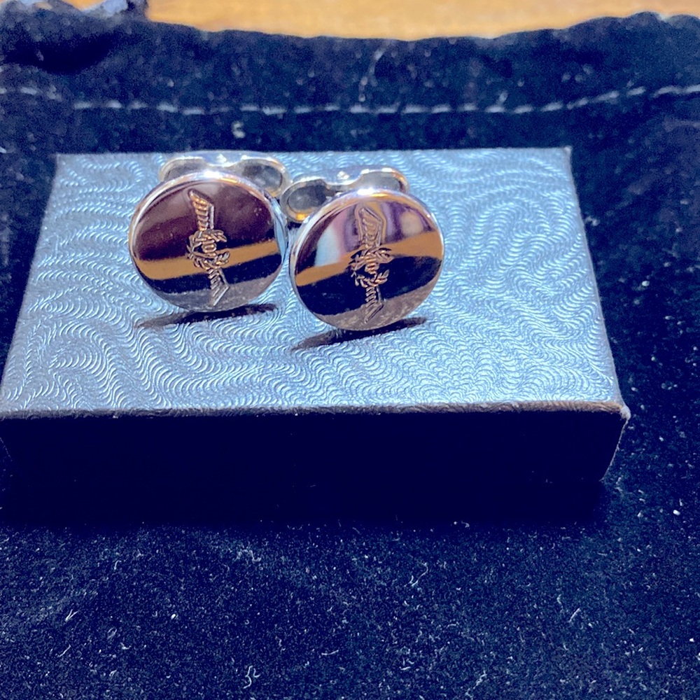Silver cufflinks